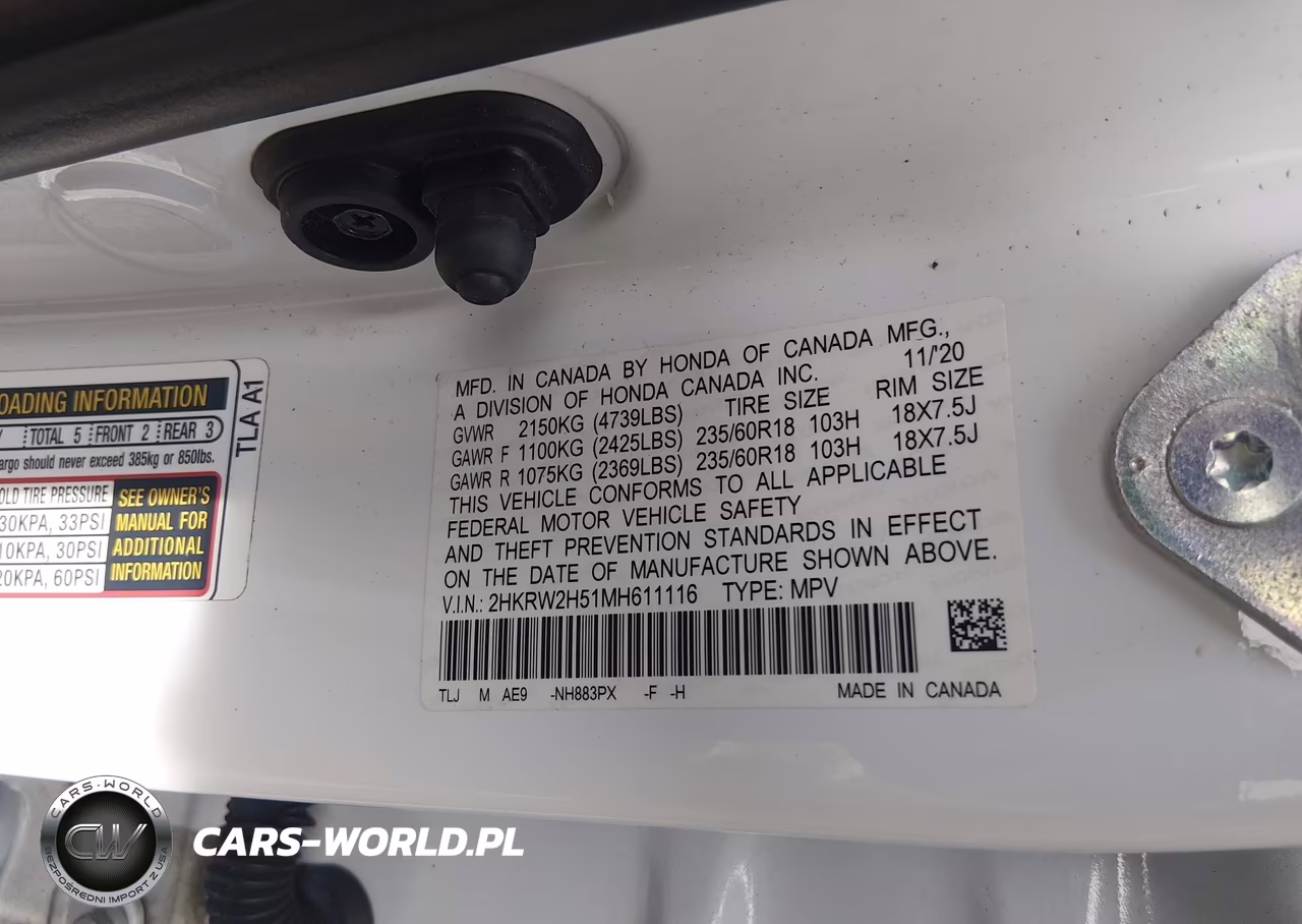 2021 Honda Cr-V Awd Ex VIN:2HKRW2H51MH611116 - 9