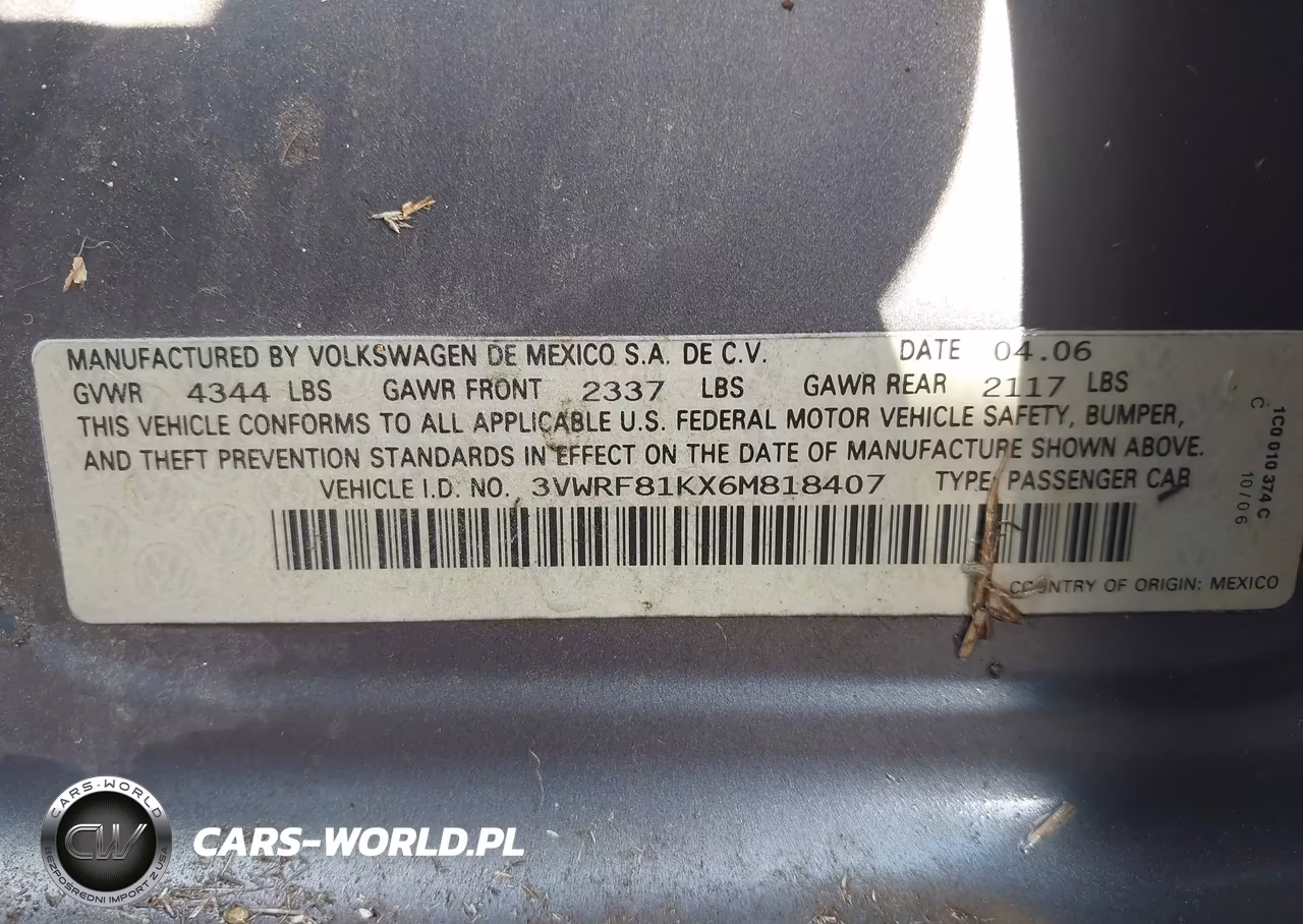 2006 Volkswagen Jetta 2.5 VIN:3VWRF81KX6M818407 - 9