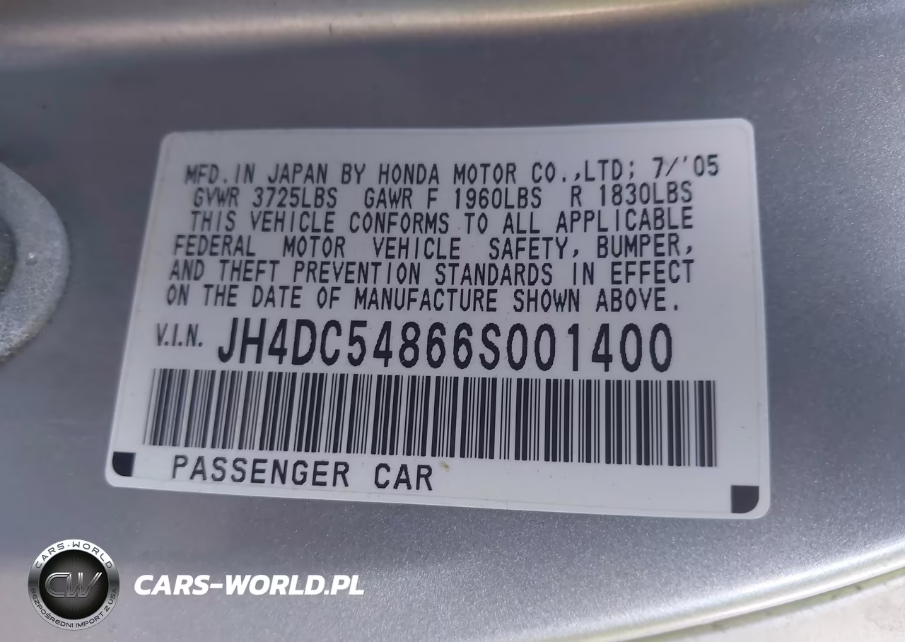 2006 Acura Rsx VIN:JH4DC54866S001400 - 9