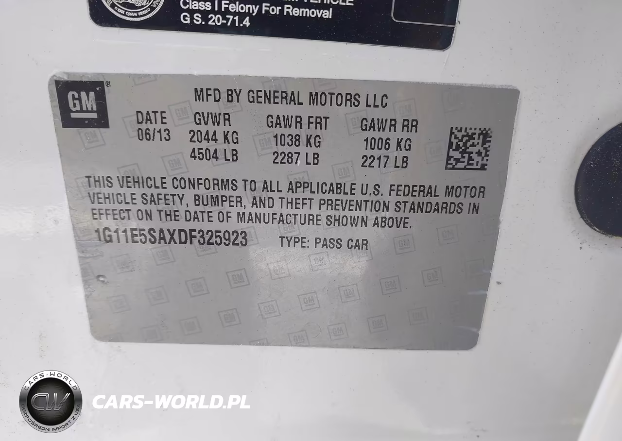 2013 Chevrolet Malibu 2Lt VIN:1G11E5SAXDF325923 - 9