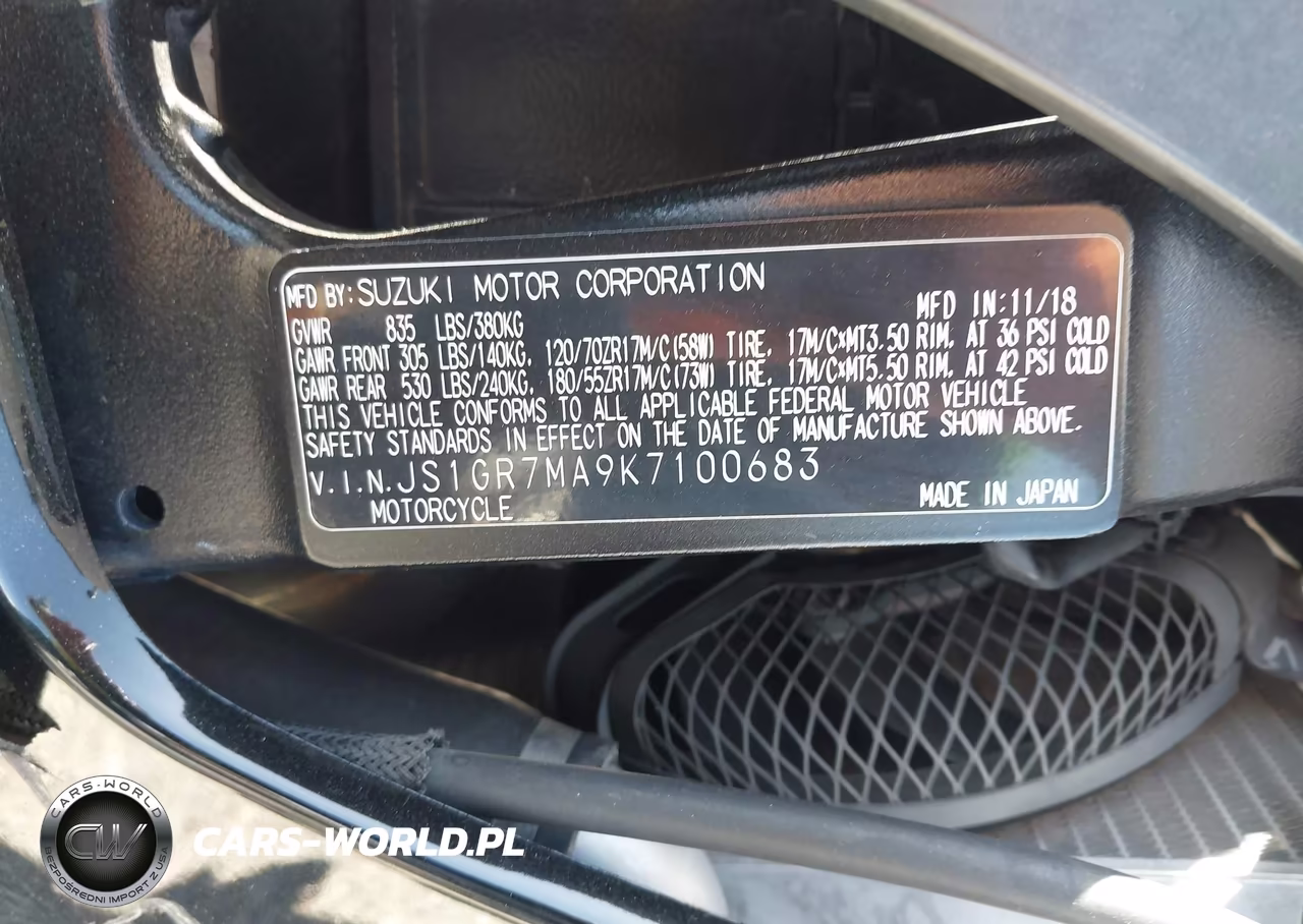 2019 Suzuki Gsx-R750 VIN:JS1GR7MA9K7100683 - 10