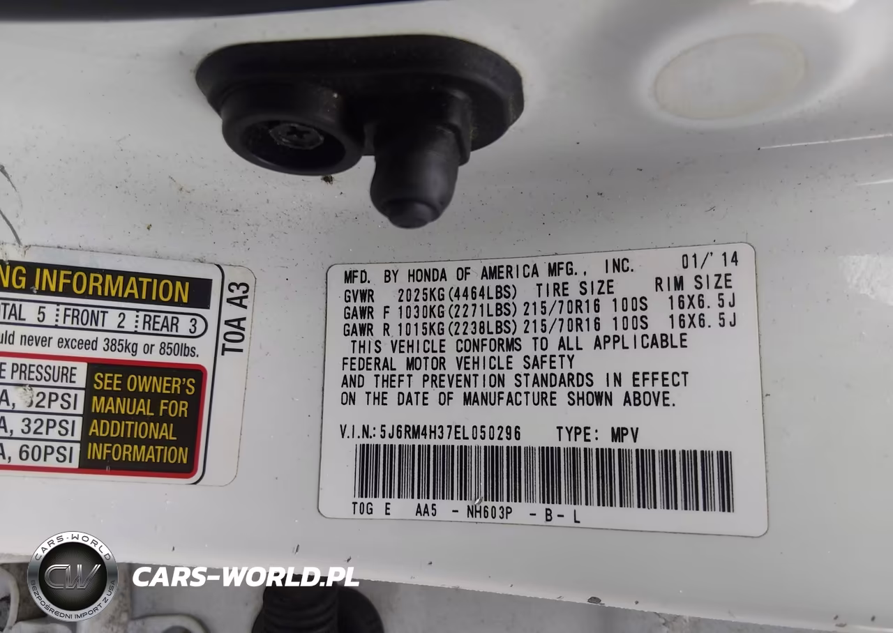 2014 Honda Cr-V Lx VIN:5J6RM4H37EL050296 - 9