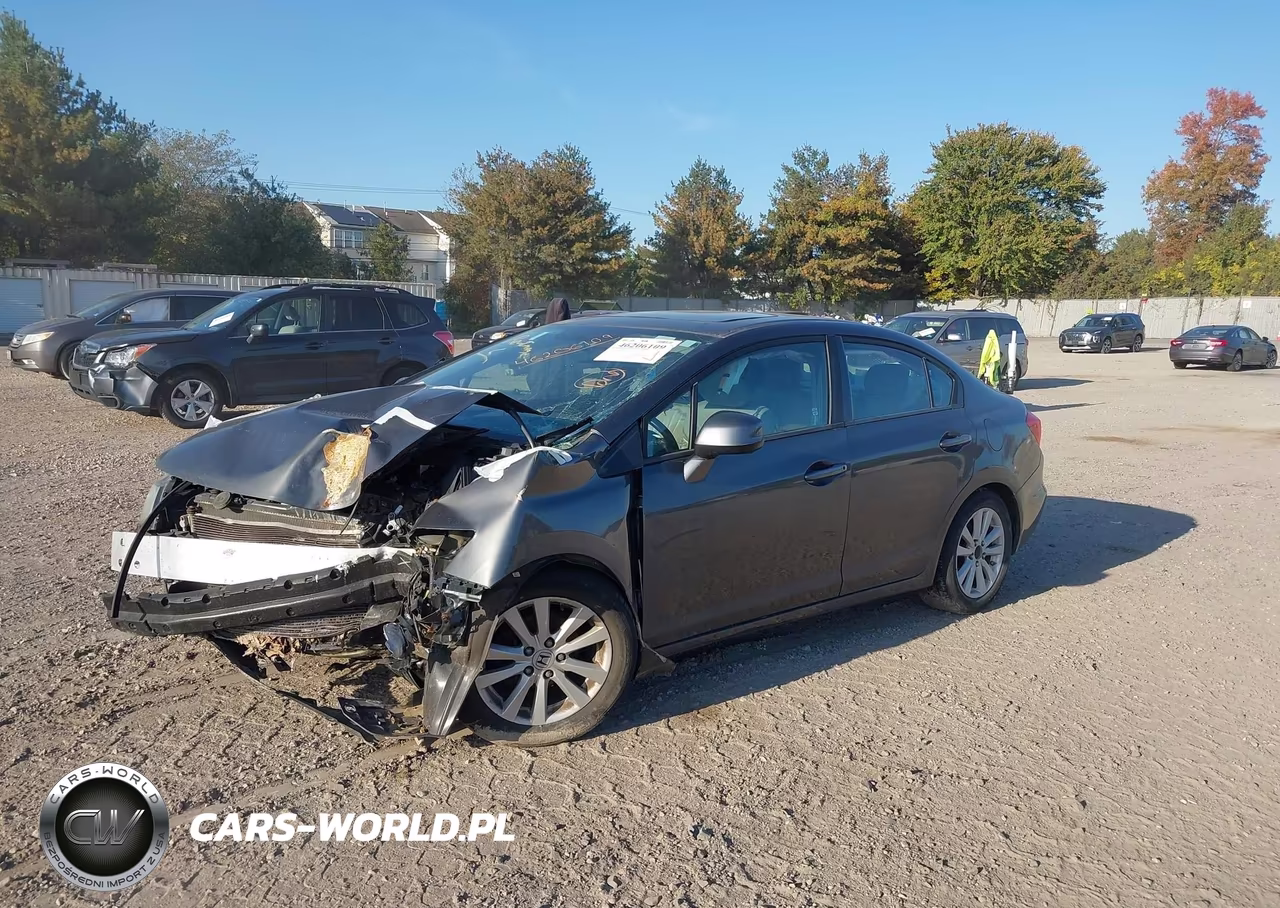 2012 Honda Civic Sdn Ex-L VIN:2HGFB2F9XCH555609 - 2