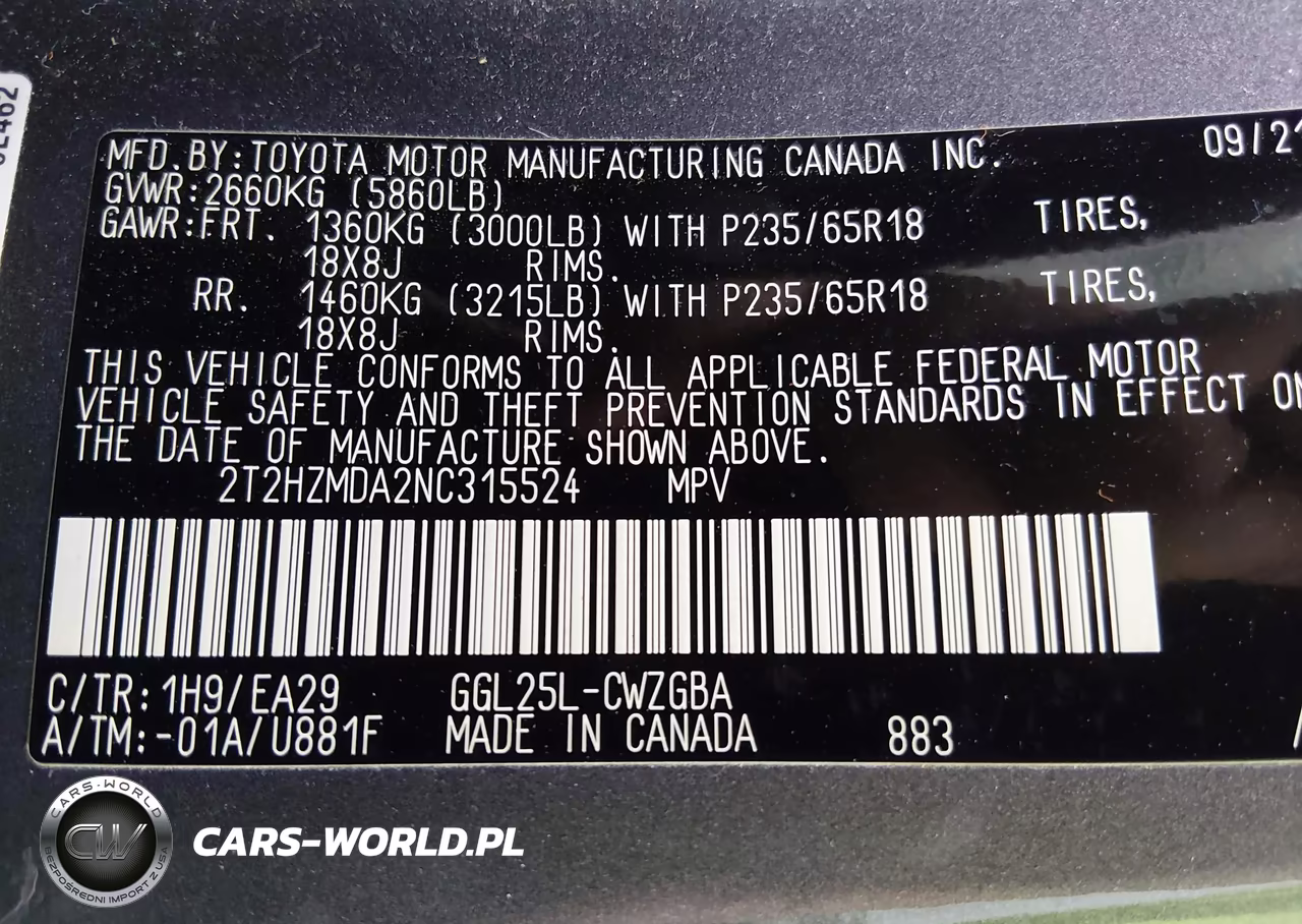 2022 Lexus Rx 350 VIN:2T2HZMDA2NC315524 - 9