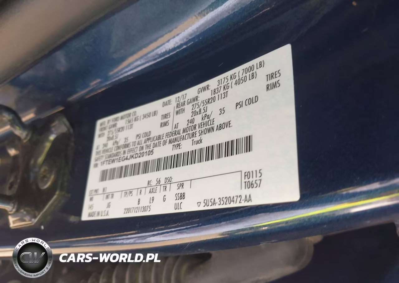 2018 Ford F150 Supercrew VIN:1FTEW1EG4JKD20105 - 9