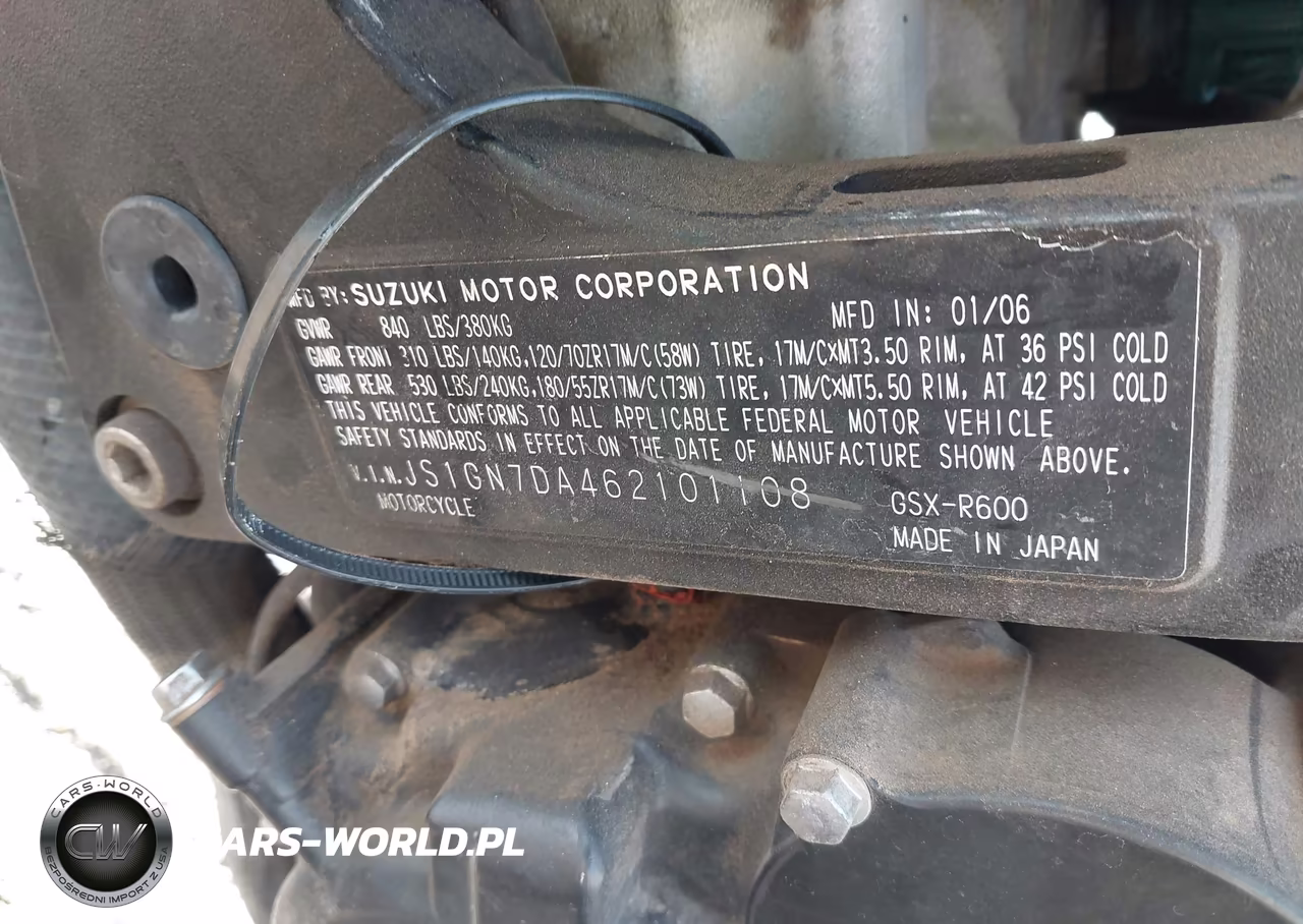 2006 Suzuki Gsx-R600 K6 VIN:JS1GN7DA462101108 - 10