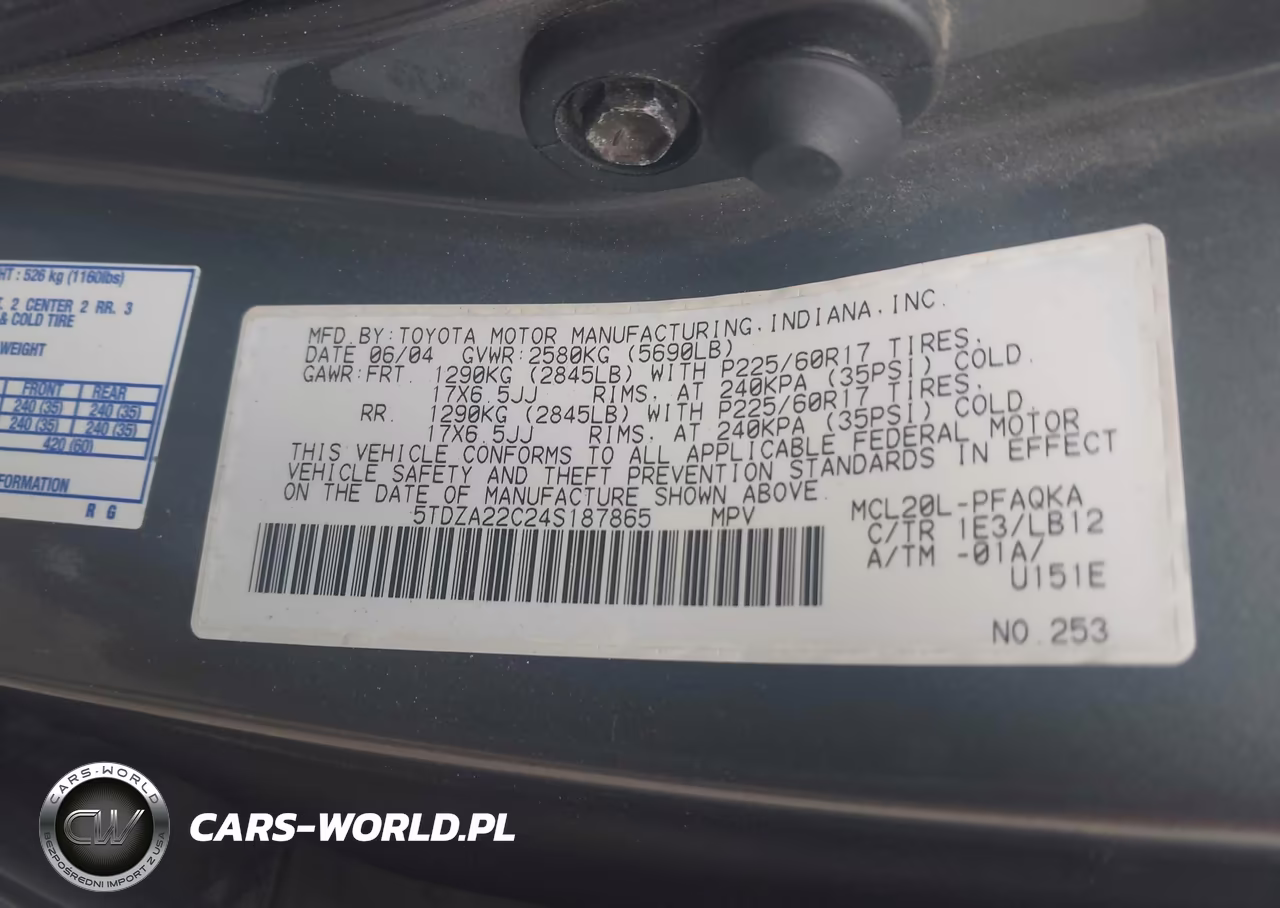 2004 Toyota Sienna Xle VIN:5TDZA22C24S187865 - 9