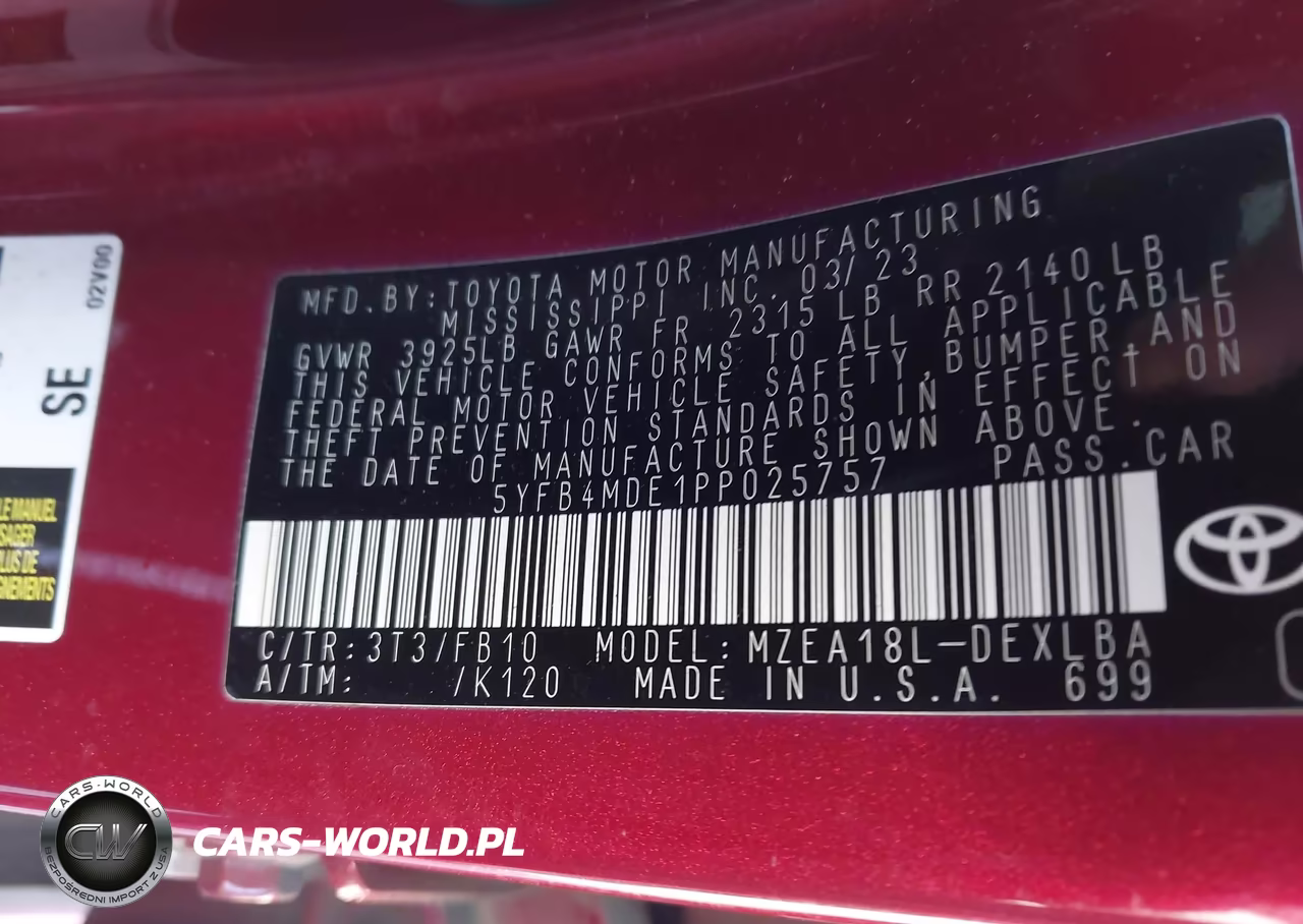 2023 Toyota Corolla Le VIN:5YFB4MDE1PP025757 - 9