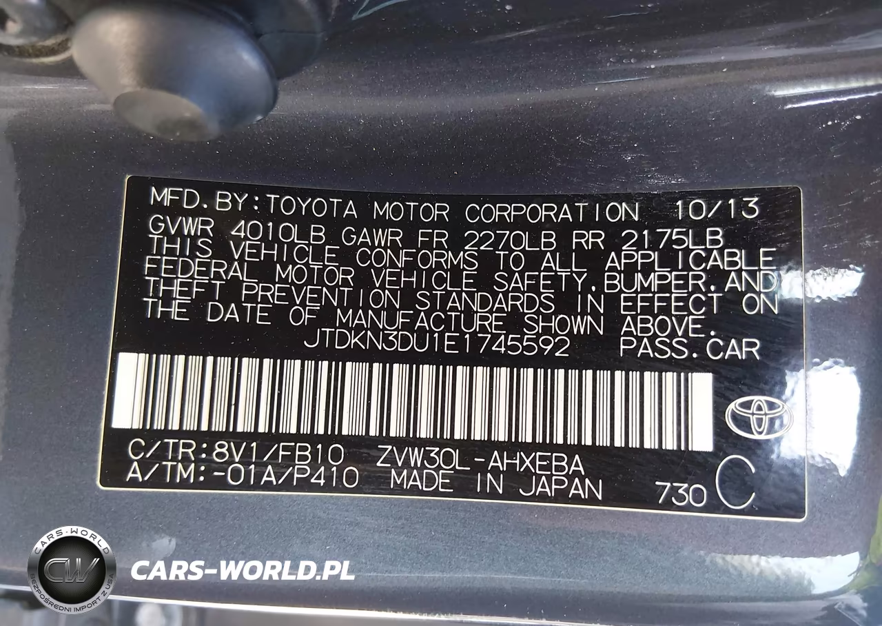 2014 Toyota Prius Three VIN:JTDKN3DU1E1745592 - 9