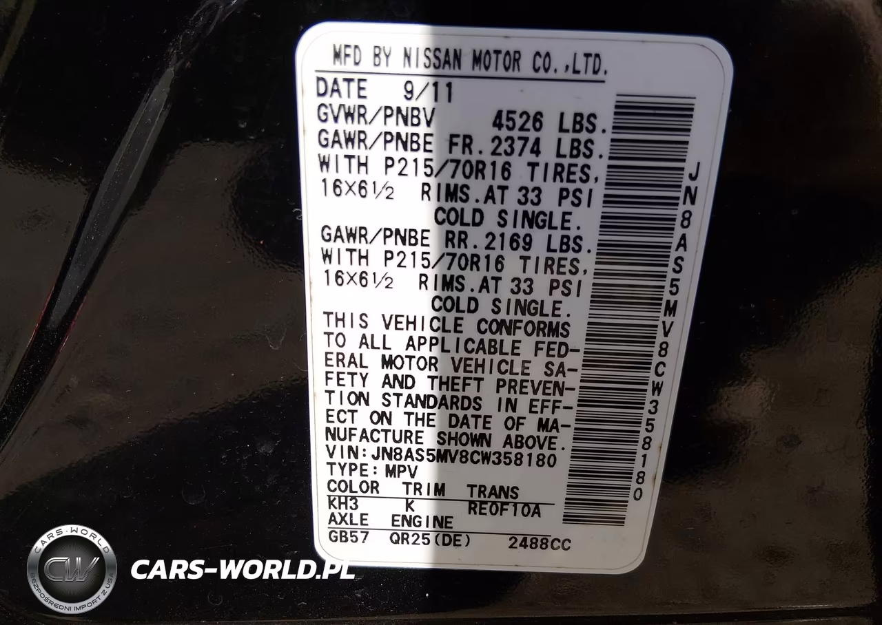 2012 Nissan Rogue S VIN:JN8AS5MV8CW358180 - 9