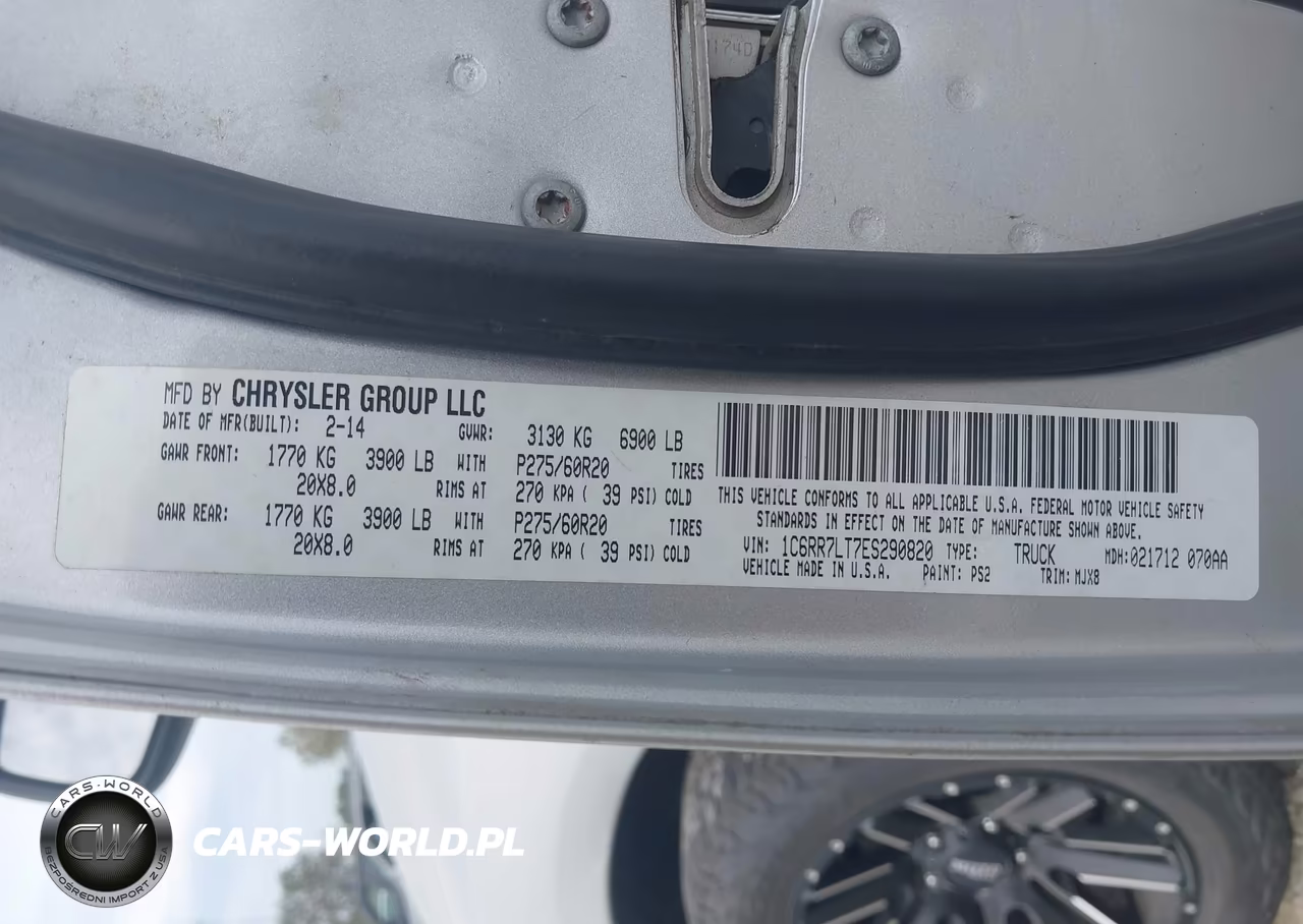 2014 Ram 1500 Big Horn VIN:1C6RR7LT7ES290820 - 9