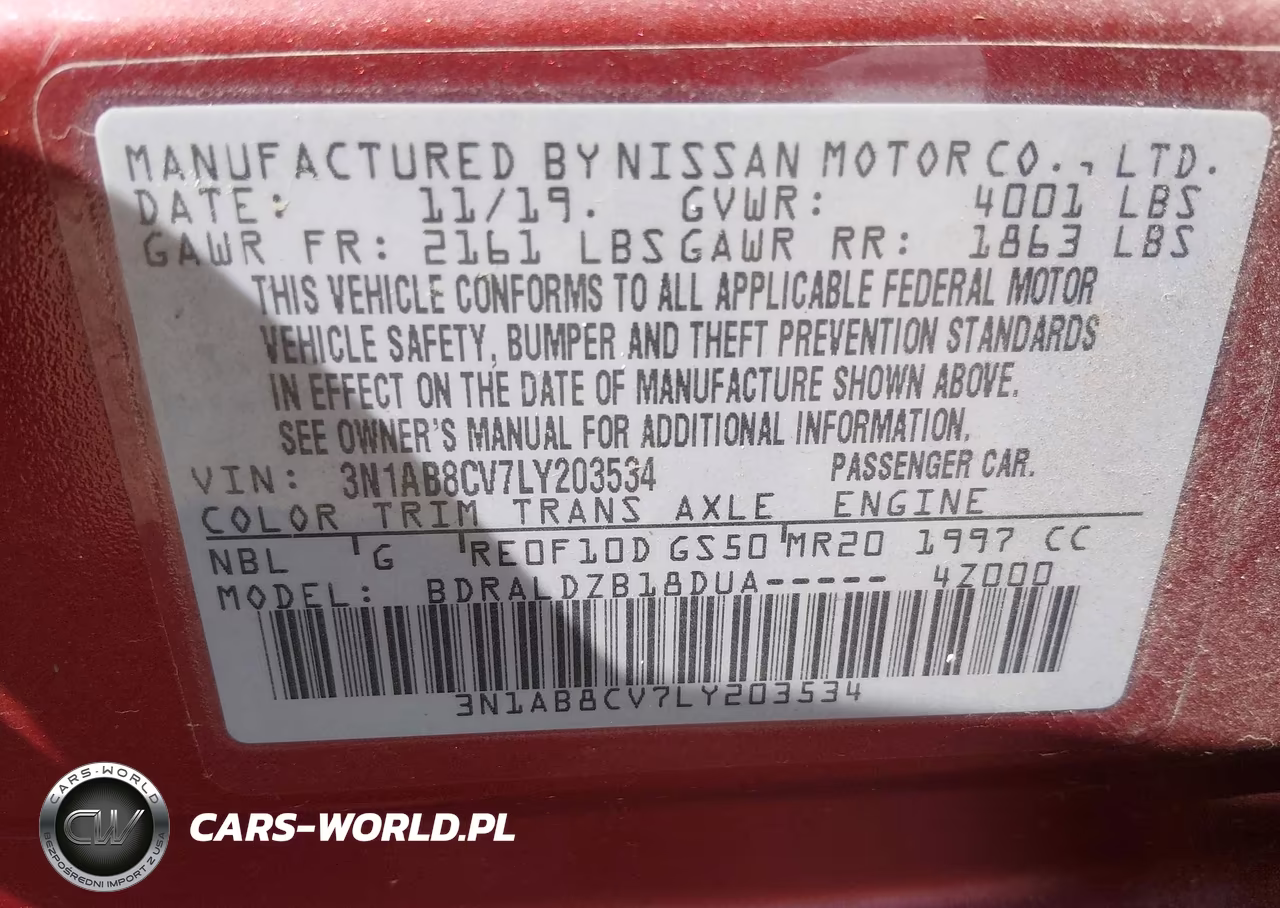 2020 Nissan Sentra Sv Xtronic Cvt VIN:3N1AB8CV7LY203534 - 9