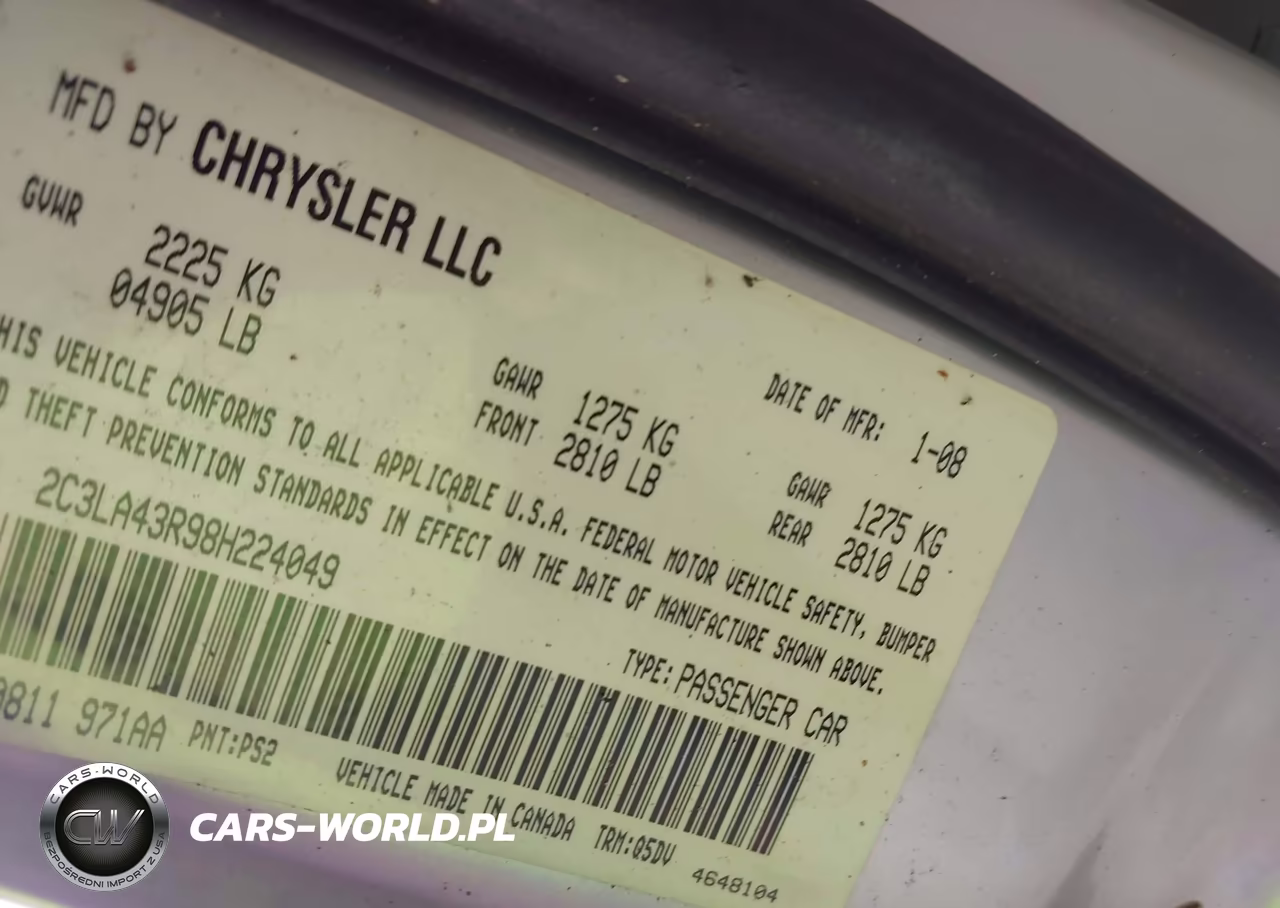 2008 Chrysler 300 Lx VIN:2C3LA43R98H224049 - 9