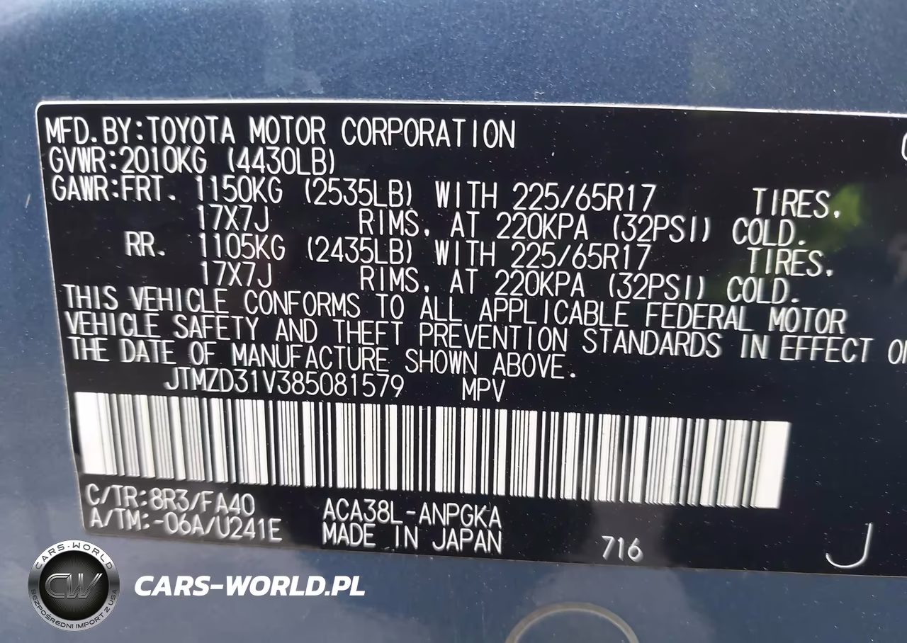 2008 Toyota Rav4 Ltd VIN:JTMZD31V385081579 - 9