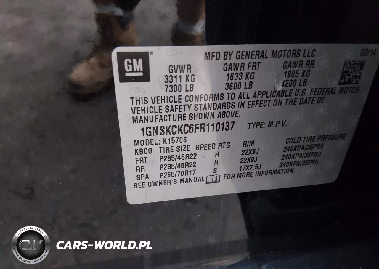 2015 Chevrolet Tahoe K1500 Ltz VIN:1GNSKCKC6FR110137 - 9