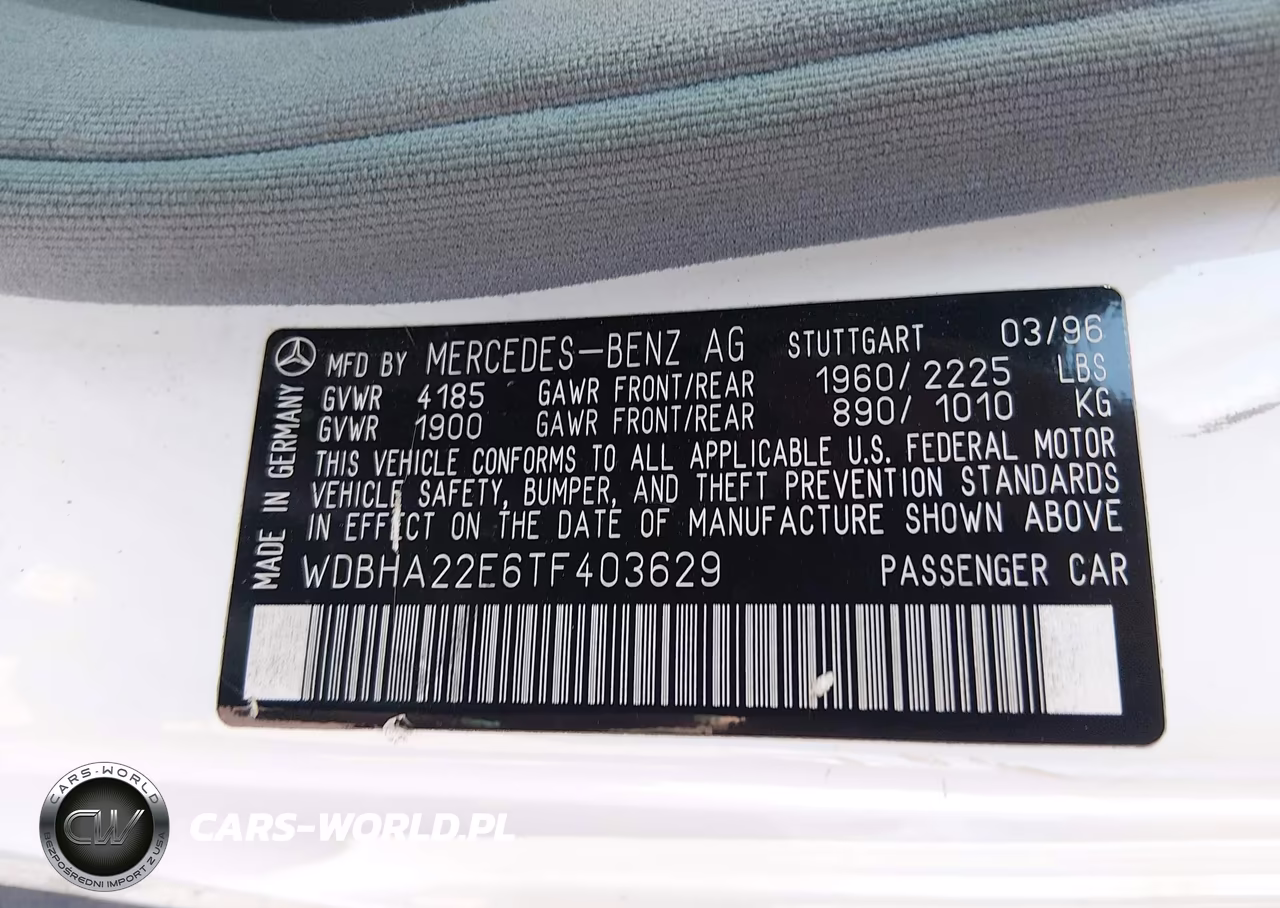 1996 Mercedes-Benz C 220 VIN:WDBHA22E6TF403629 - 9