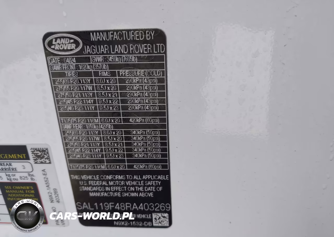 2024 Land Rover Range Rover Sport Autobiography VIN:SAL119F48RA403269 - 9