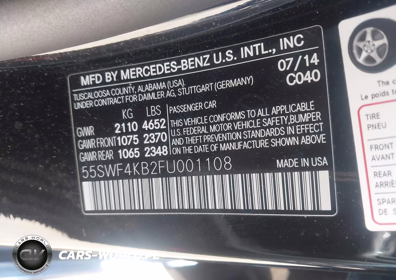 2015 Mercedes-Benz C 300 4Matic VIN:55SWF4KB2FU001108 - 9