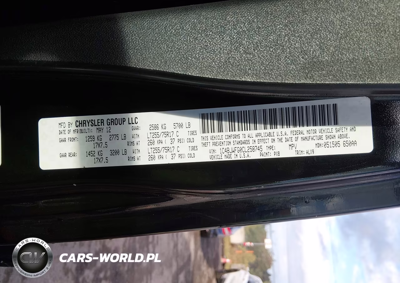 2012 Jeep Wrangler Unlimited Rubicon VIN:1C4BJWFG0CL258745 - 9