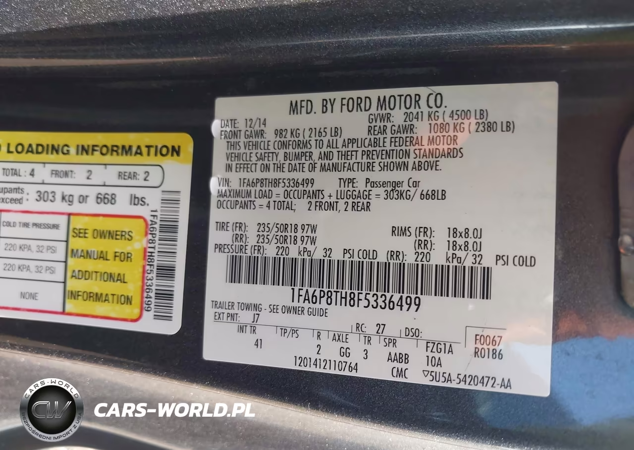 2015 Ford Mustang Ecoboost VIN:1FA6P8TH8F5336499 - 9