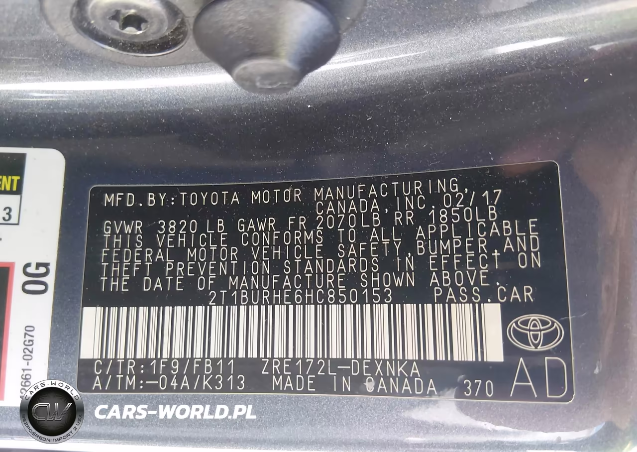 2017 Toyota Corolla Le VIN:2T1BURHE6HC850153 - 9