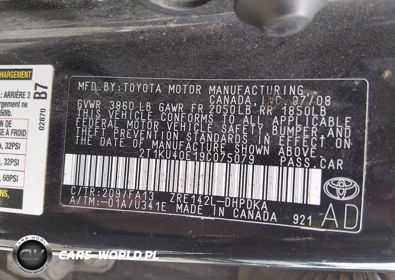 2009 Toyota Matrix VIN:2T1KU40E19C075079 - 9