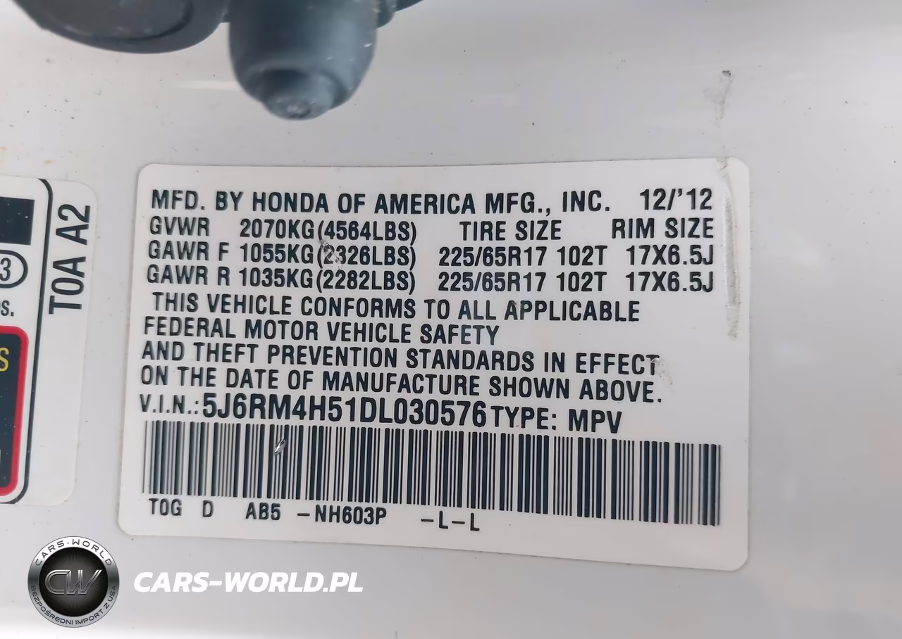 2013 Honda Cr-V Ex VIN:5J6RM4H51DL030576 - 9