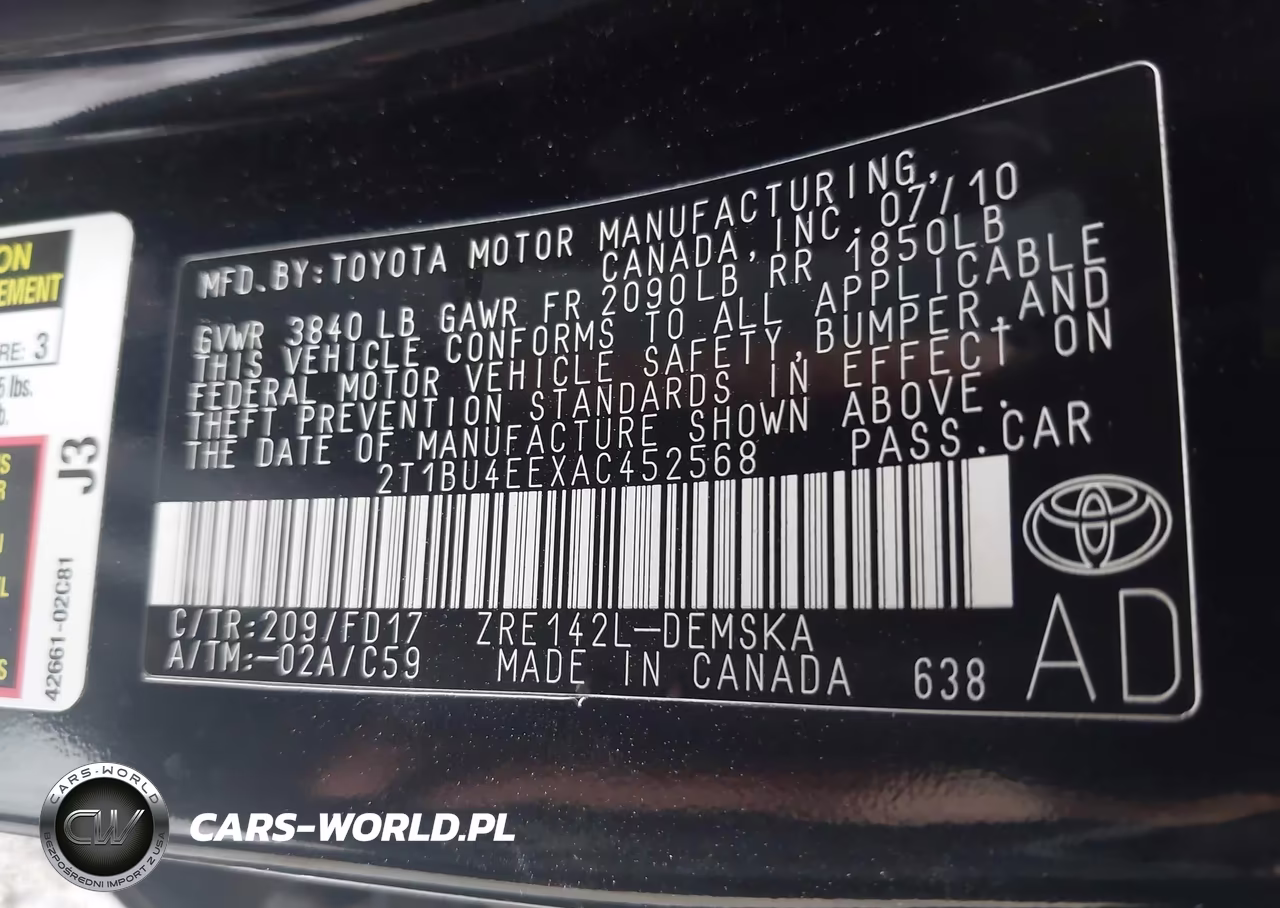 2010 Toyota Corolla S VIN:2T1BU4EEXAC452568 - 9