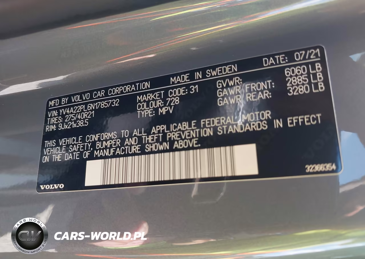 2022 Volvo Xc90 T6 Inscription 7 Passenger VIN:YV4A22PL6N1785732 - 9