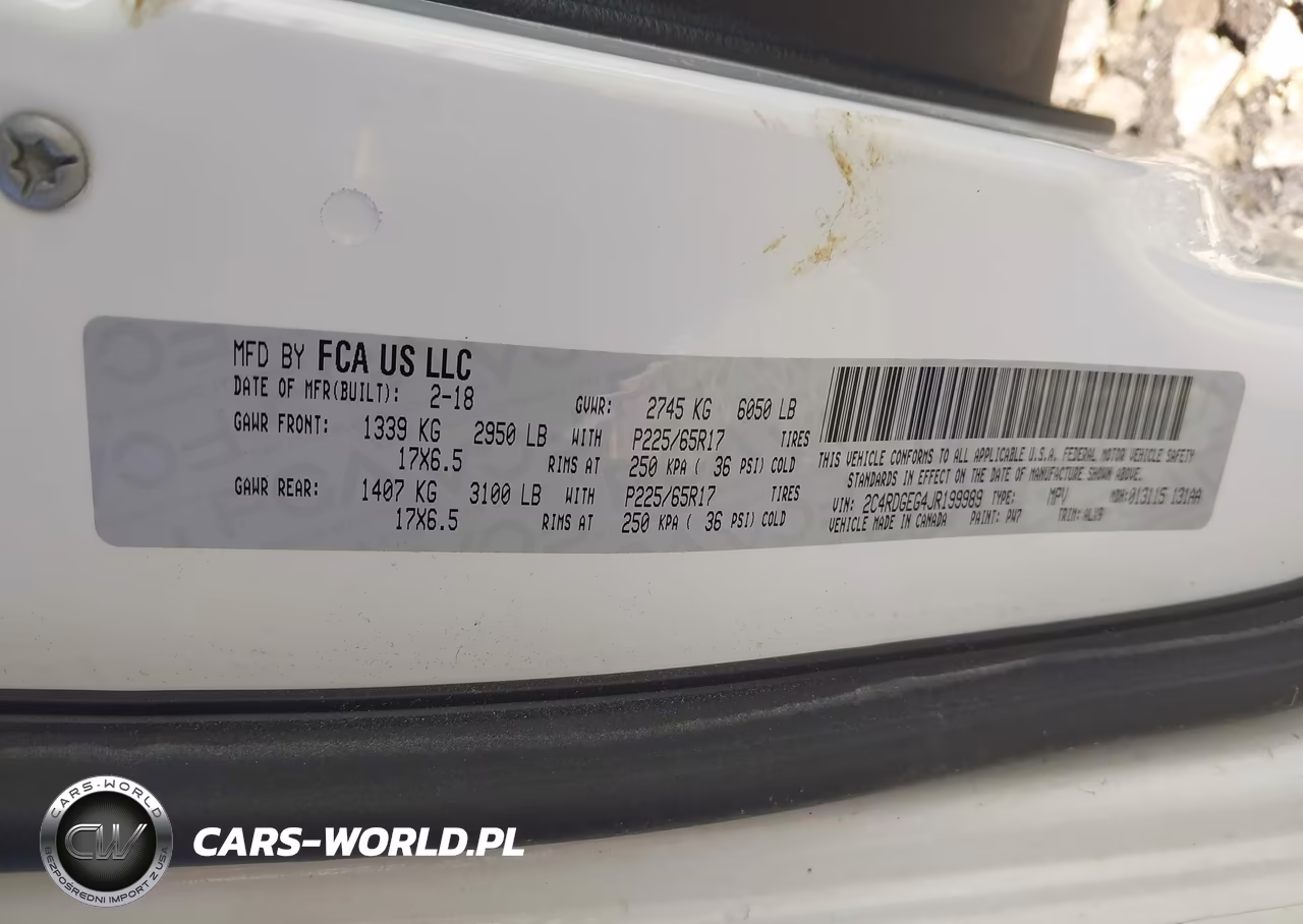 2018 Dodge Grand Caravan Gt VIN:2C4RDGEG4JR199989 - 9