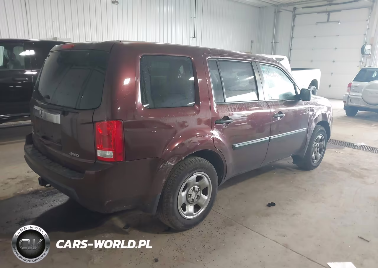 2011 Honda Pilot Lx VIN:5FNYF4H21BB040512 - 4