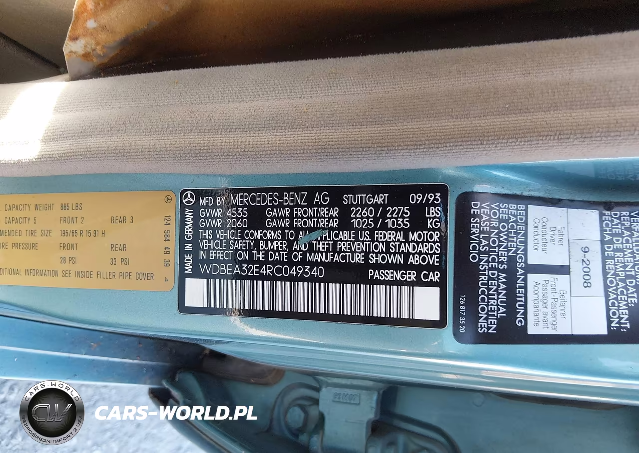 1994 Mercedes-Benz E 320 VIN:WDBEA32E4RC049340 - 9