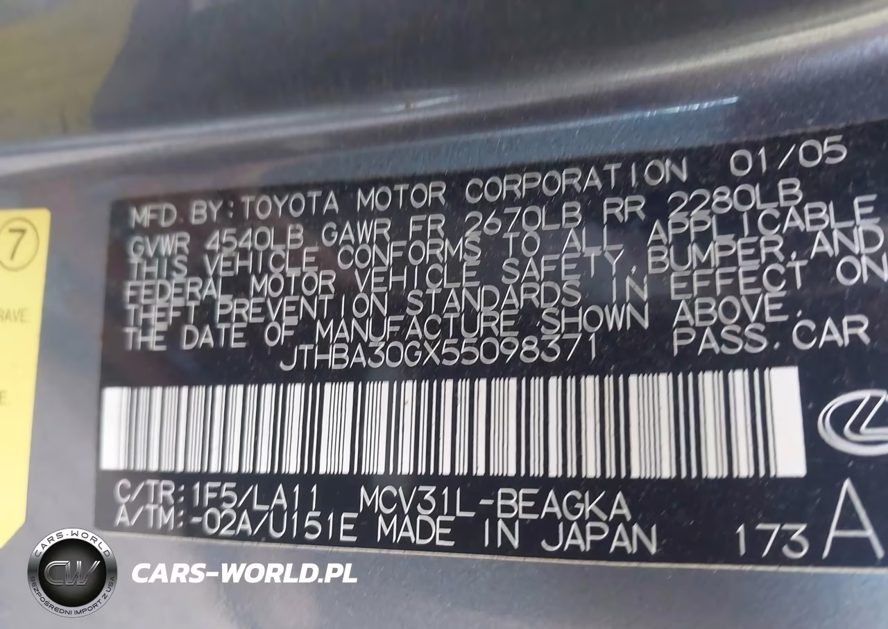 2005 Lexus Es 330 VIN:JTHBA30GX55098371 - 9
