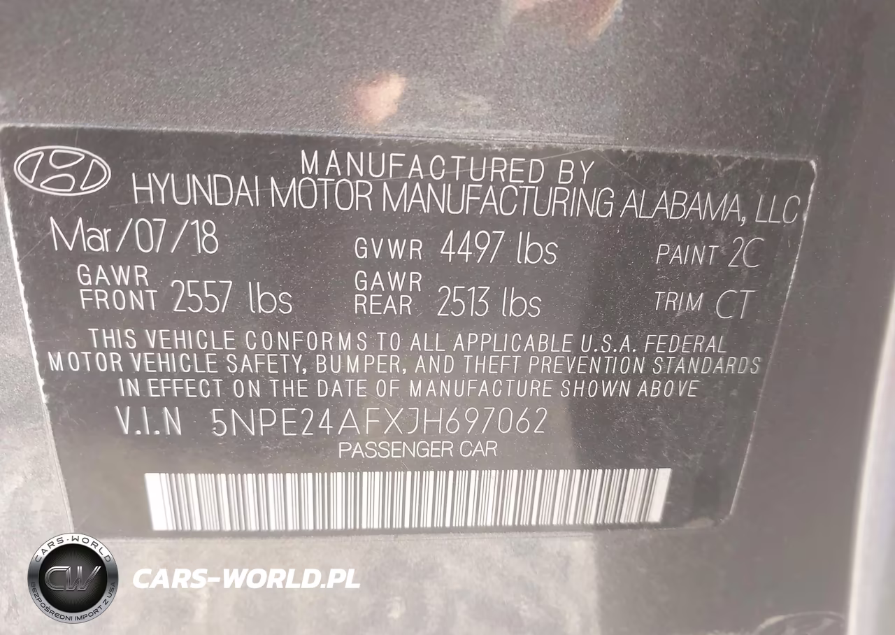 2018 Hyundai Sonata Se VIN:5NPE24AFXJH697062 - 9