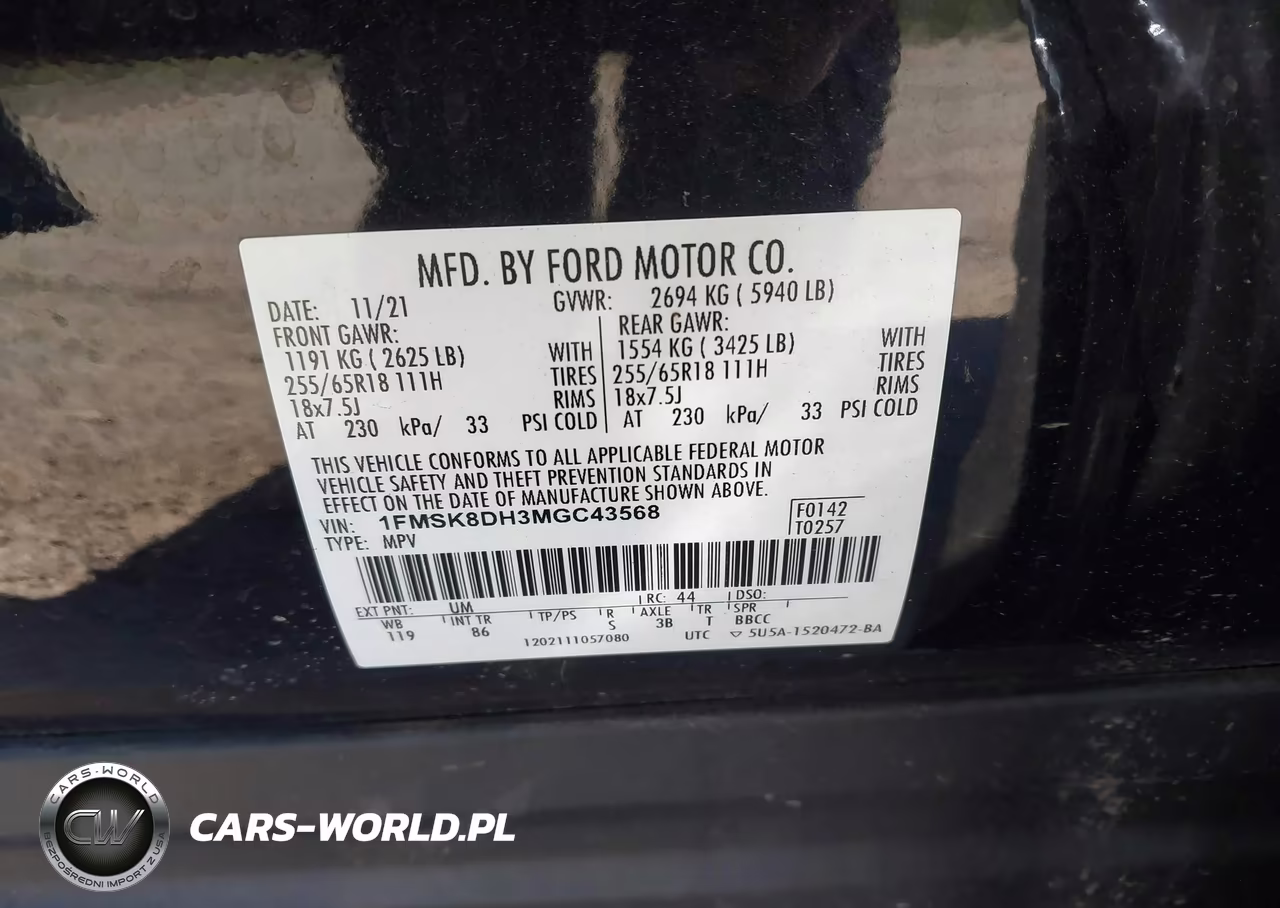 2021 Ford Explorer Xlt VIN:1FMSK8DH3MGC43568 - 9