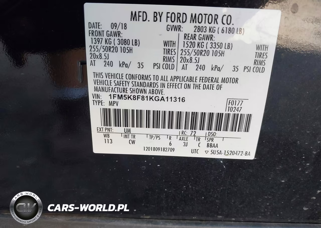 2019 Ford Explorer Limited VIN:1FM5K8F81KGA11316 - 9