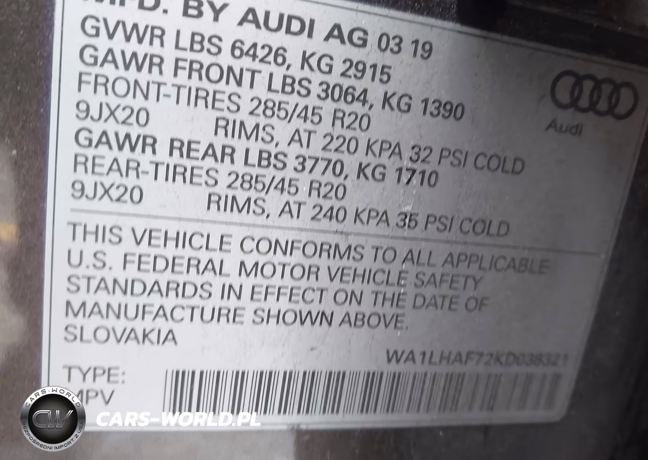 2019 Audi Q7 45 Premium-45 Se Premium VIN:WA1LHAF72KD038321 - 9