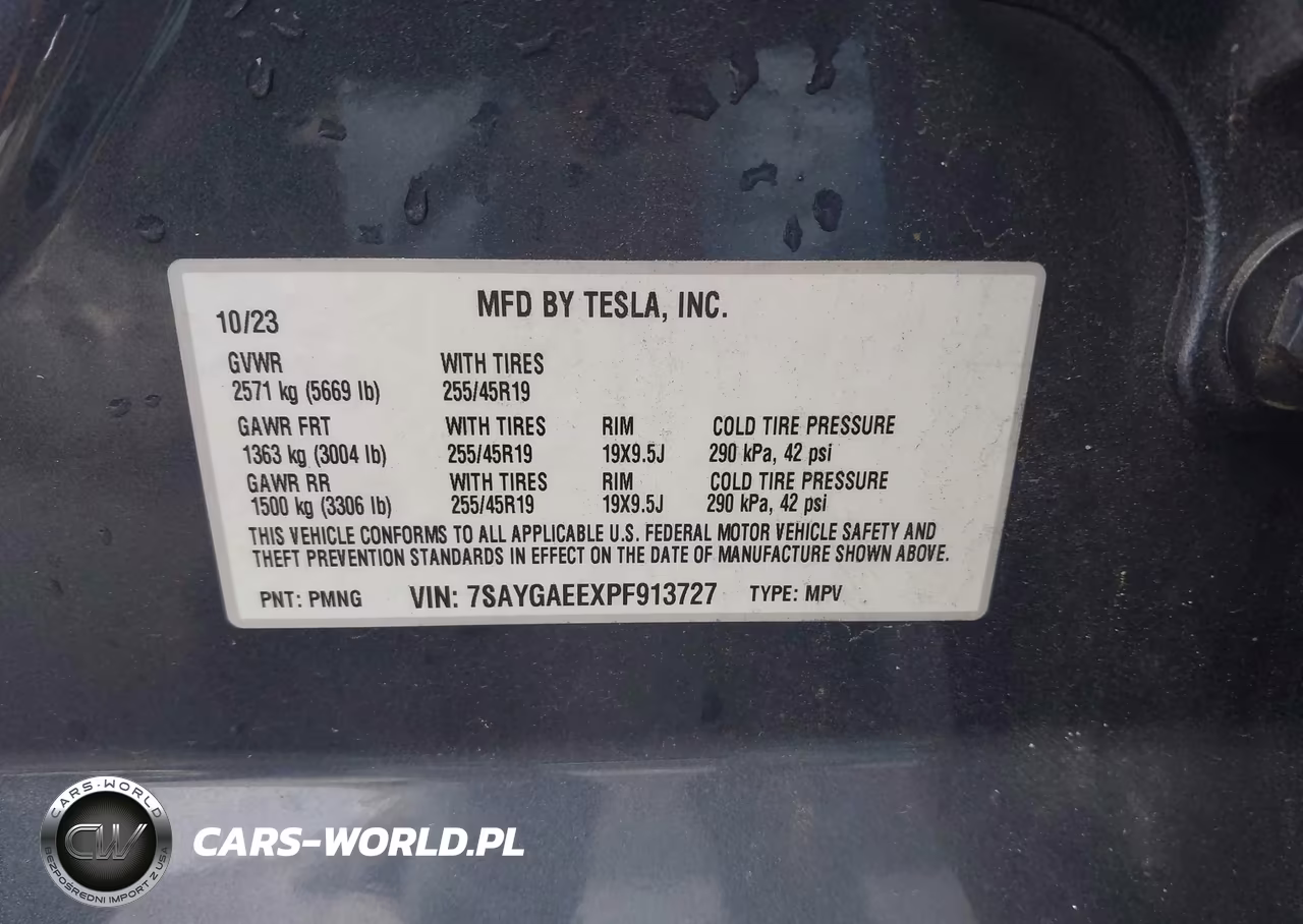 2023 Tesla Model Y Awd-Long Range VIN:7SAYGAEEXPF913727 - 9