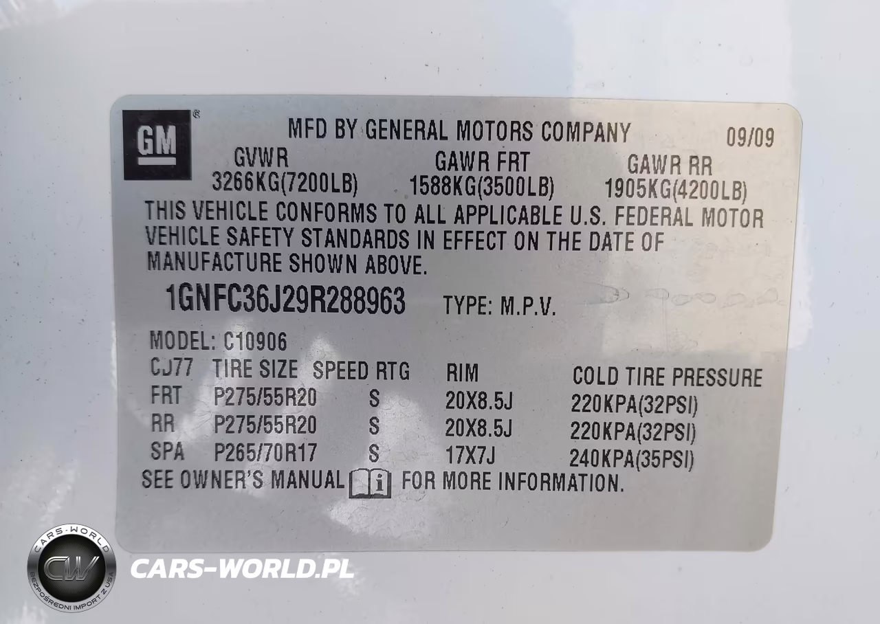 2009 Chevrolet Suburban Ltz VIN:1GNFC36J29R288963 - 9