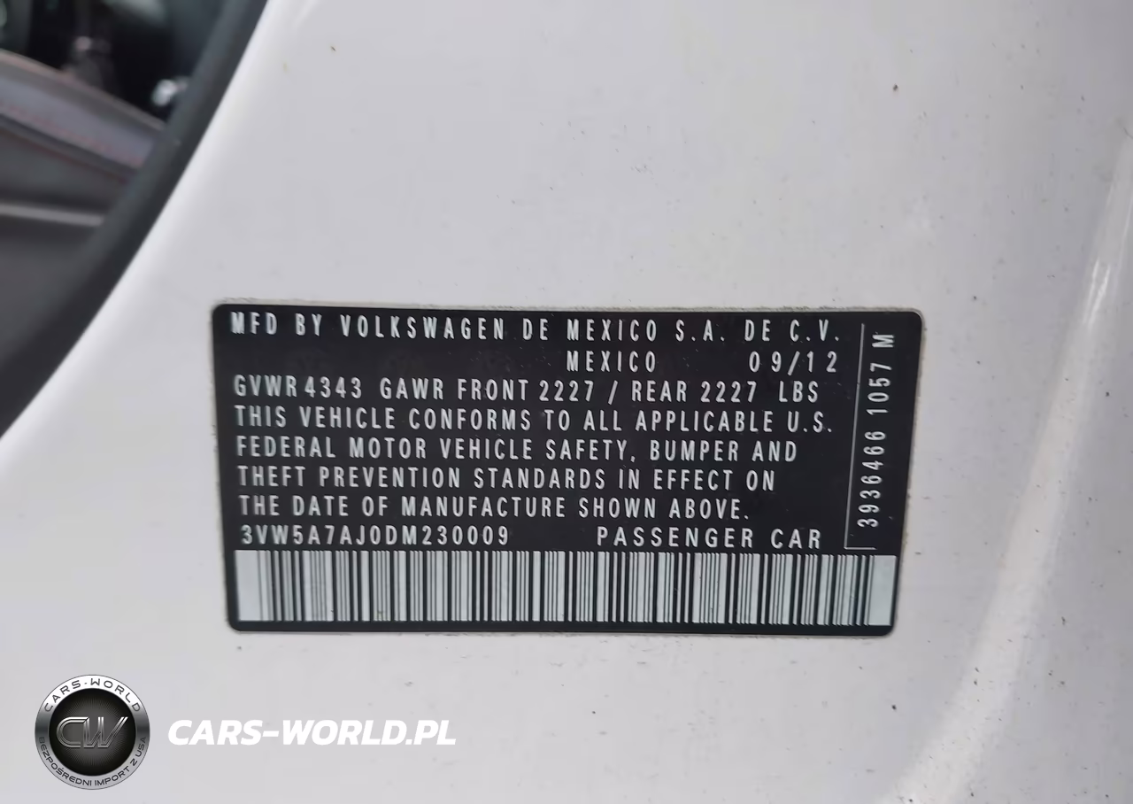 2013 Volkswagen Gli Autobahn VIN:3VW5A7AJ0DM230009 - 9
