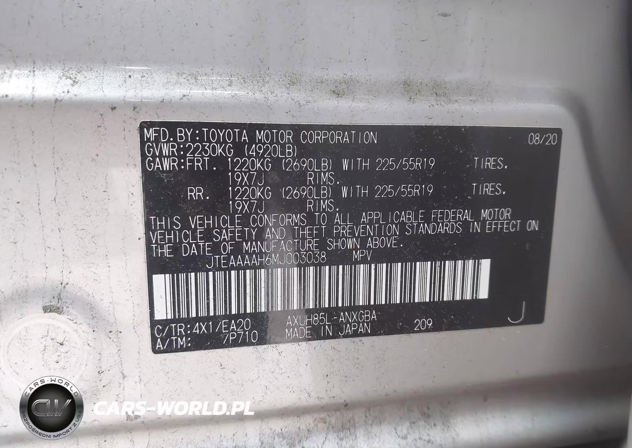 2021 Toyota Venza Xle VIN:JTEAAAAH6MJ003038 - 9