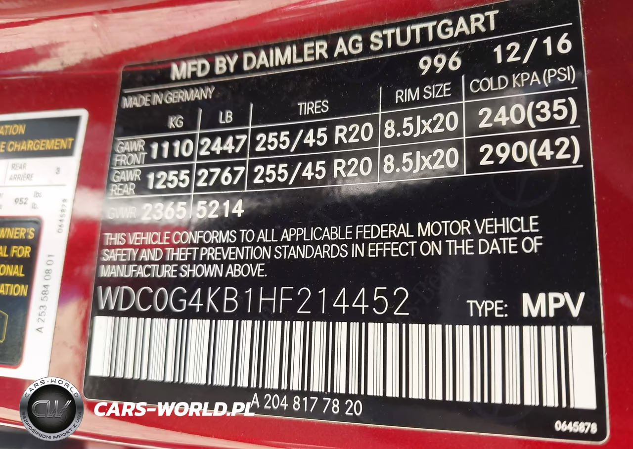 2017 Mercedes-Benz Glc 300 4Matic VIN:WDC0G4KB1HF214452 - 9