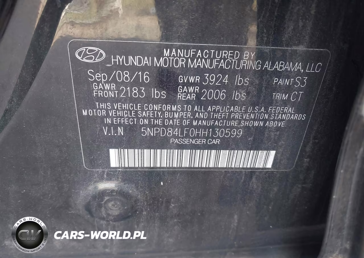 2017 Hyundai Elantra Limited VIN:5NPD84LF0HH130599 - 9