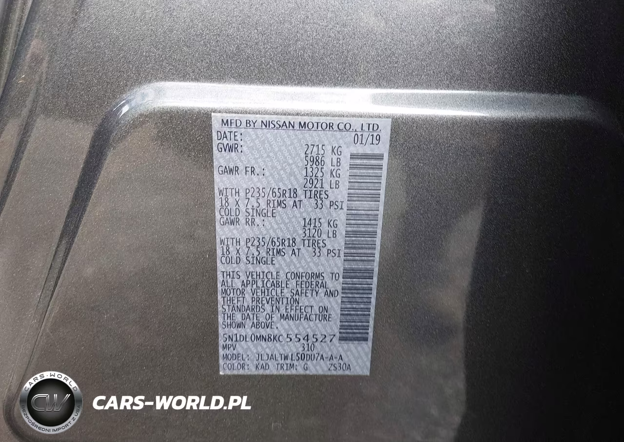 2019 Infiniti Qx60 Luxe VIN:5N1DL0MN8KC554527 - 9