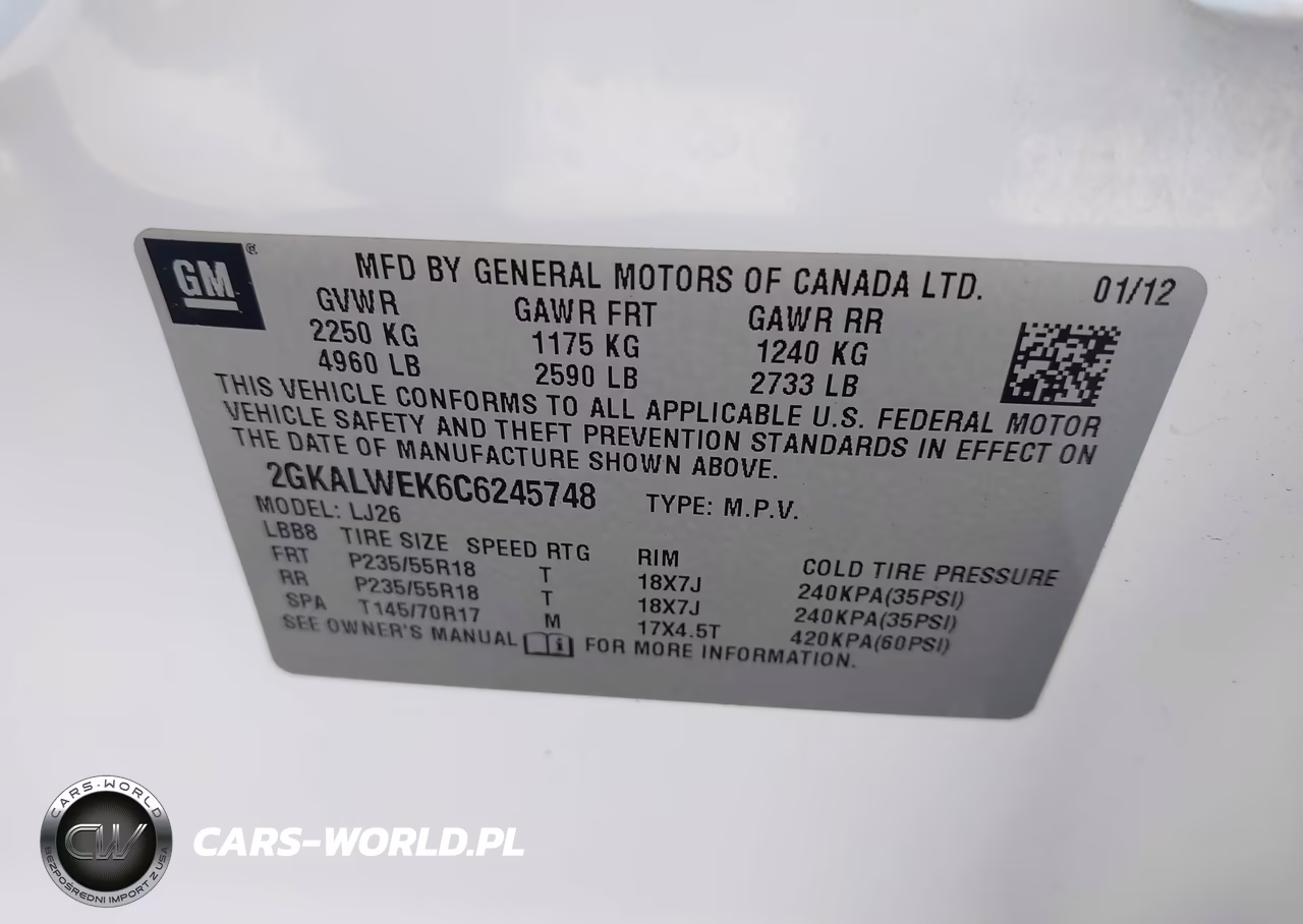 2012 GMC Terrain Slt-2 VIN:2GKALWEK6C6245748 - 9