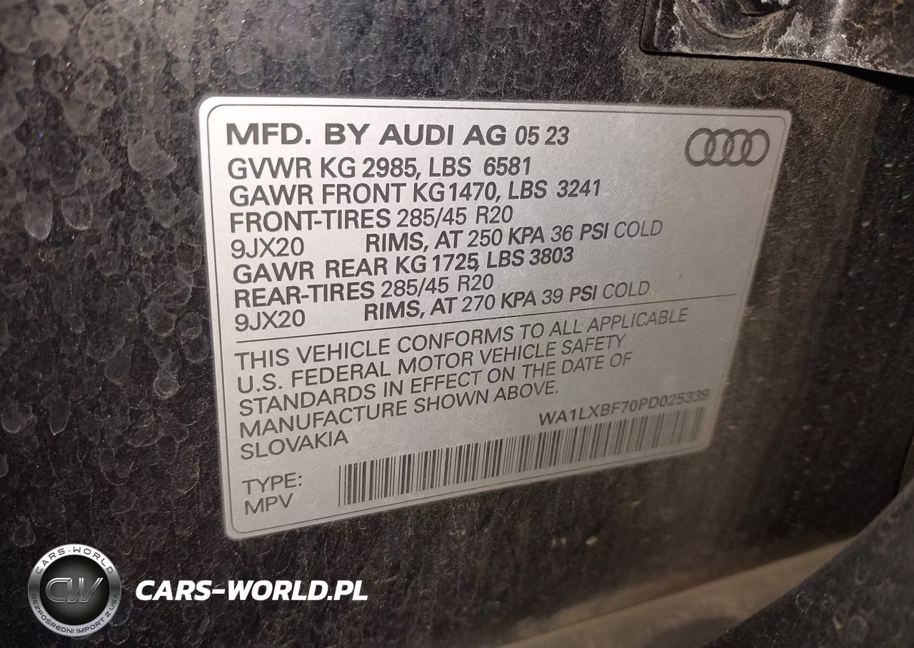 2023 Audi Q7 Premium Plus 55 Tfsi Quattro Tiptronic VIN:WA1LXBF70PD025339 - 9