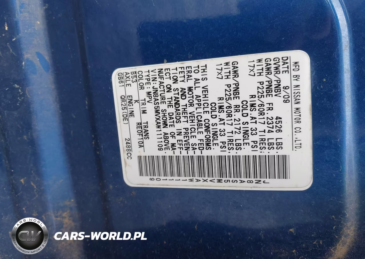 2010 Nissan Rogue Sl VIN:JN8AS5MVXAW111109 - 9