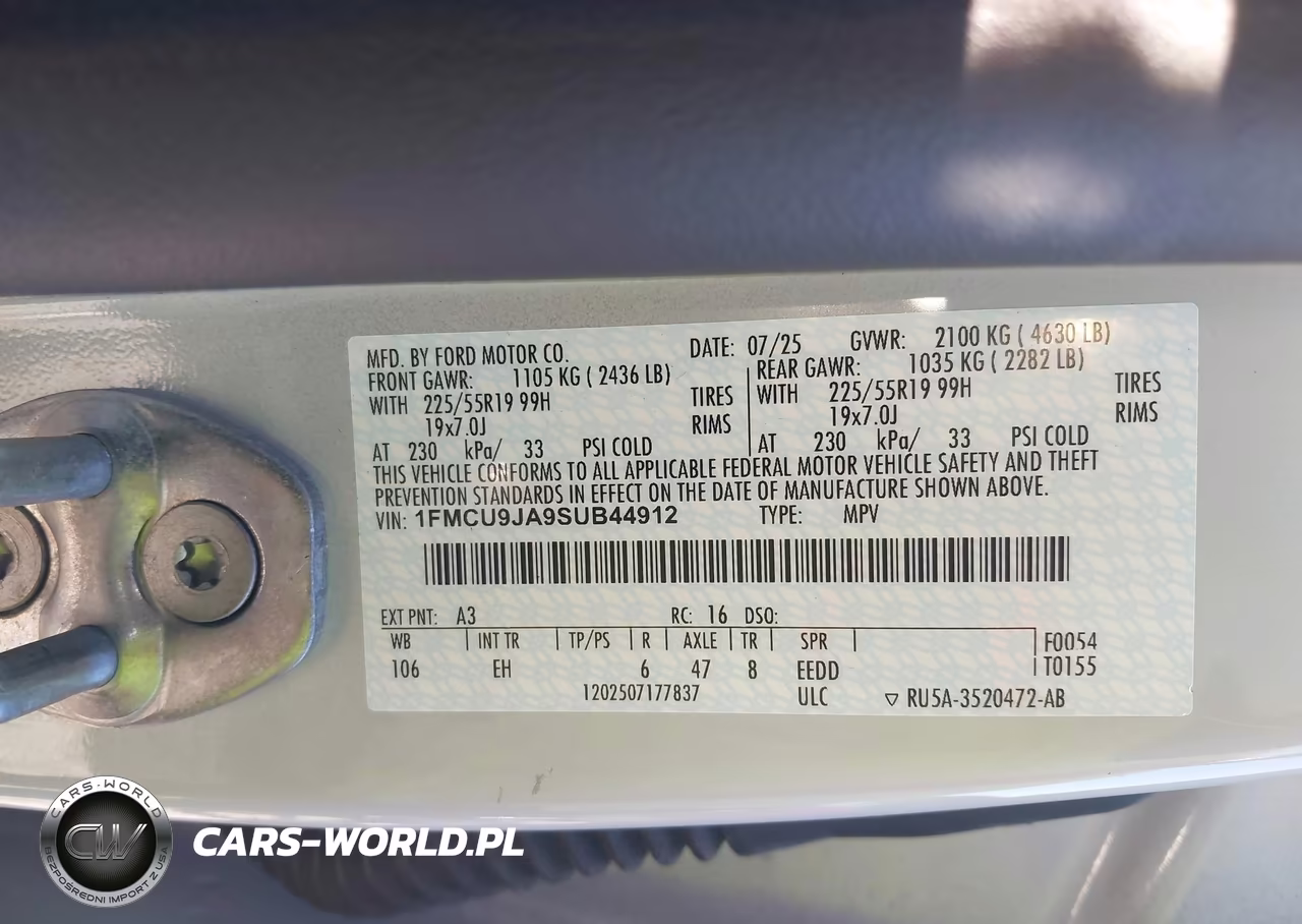 2025 Ford Escape Platinum VIN:1FMCU9JA9SUB44912 - 9