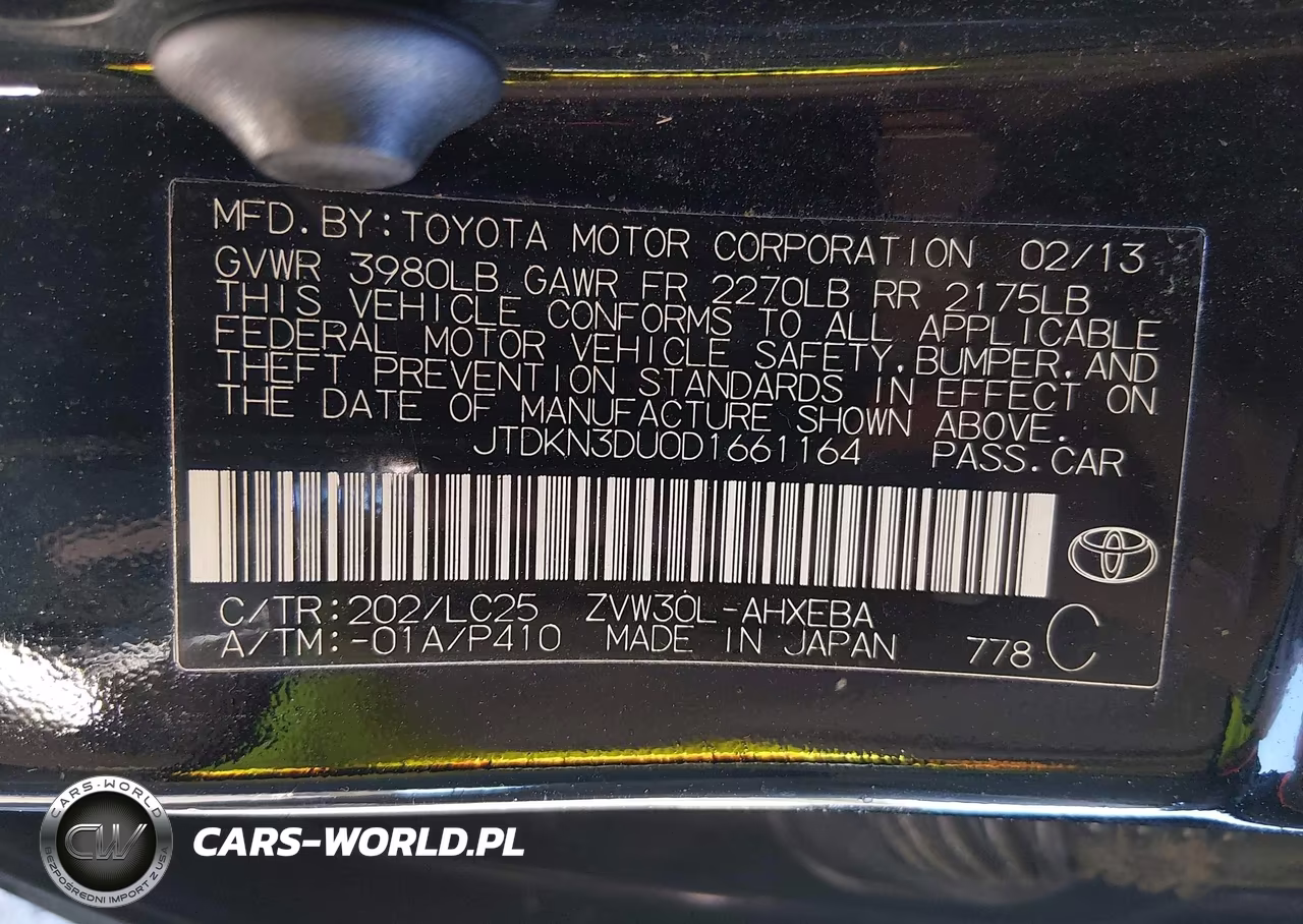 2013 Toyota Prius Three Se VIN:JTDKN3DU0D1661164 - 9
