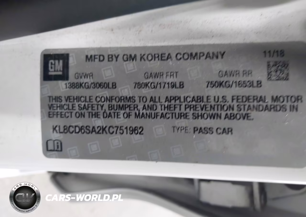 2019 Chevrolet Chispa 1Lt Cvt VIN:KL8CD6SA2KC751962 - 9